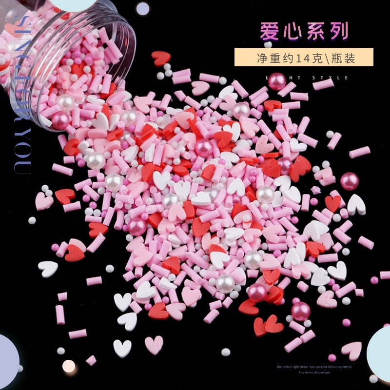 Wholesale DIY Crystal Dropping Gel Fruit Soft Pottery Candy Accessories  In Globe Balls Snow Stars Pearl Flowing Sand Filler